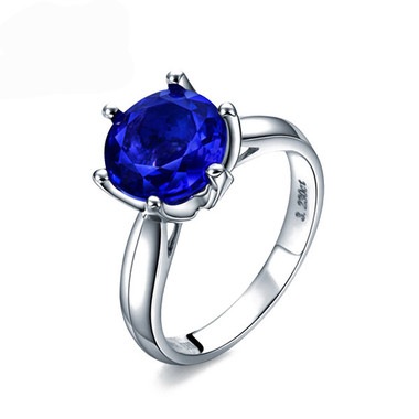 TANZANITE STERLING SILVER RING - TAPER